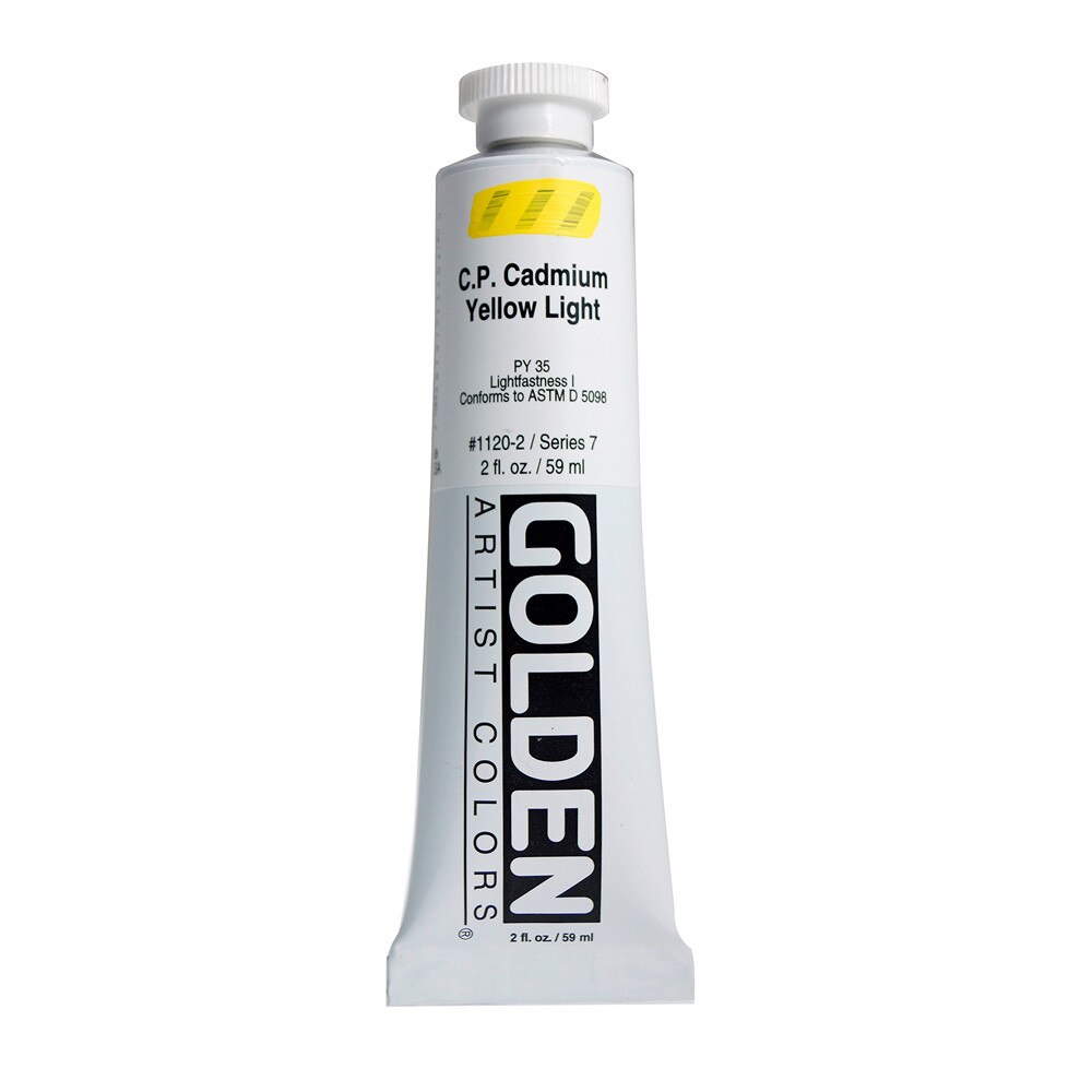 Golden Heavy Body Acrylic Tube 2oz Cadmium Yellow Light